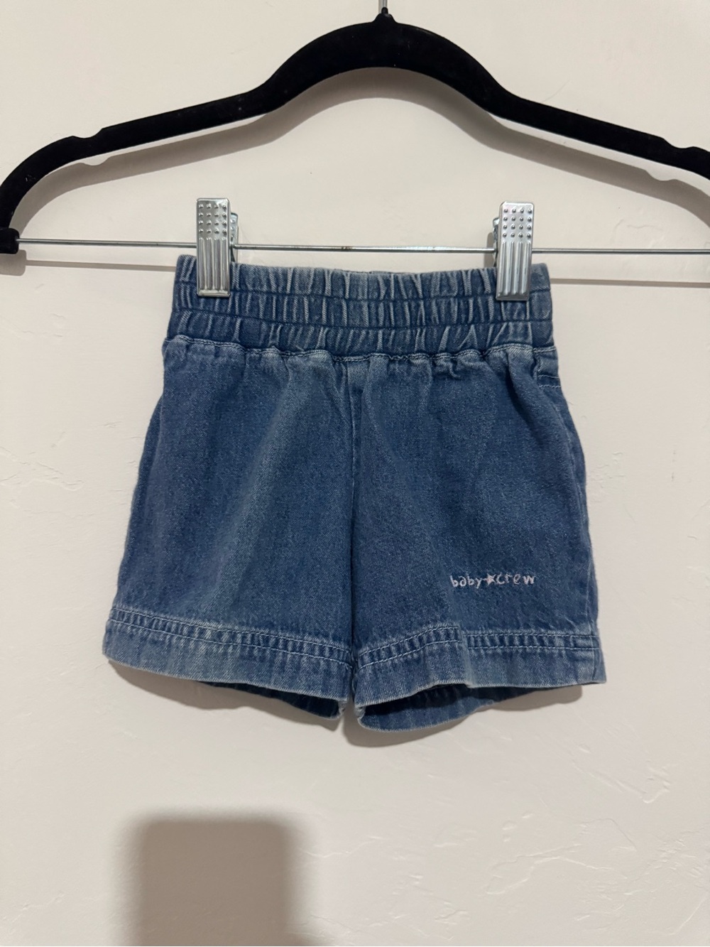Baby Crew Size 12M Medium Wash Denim Pull-On Shorts Crew Kids